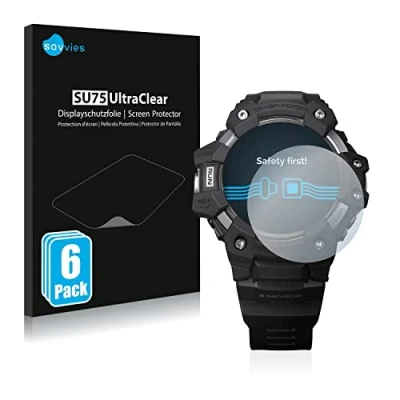 Immagine di savvies (6 Pezzi Pellicola Protettiva per Casio G Shock GBD H1000 Protezione Schermo Trasparente
