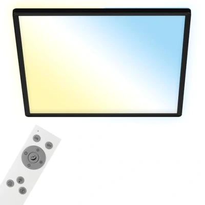 Immagine di Briloner lampada da soffitto Smart LED, soggiorno WiFi, controllo della temperatura del colore, dimmerabile con telecomando, vocale, bianco nero, 42x42 cm