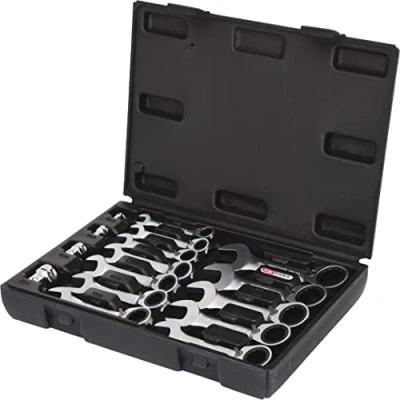 Immagine di KS TOOLS 503.4653 Serie di chiavi a cricco ad anello fissa 72 19, 8 Acciaio al cromo vanadio con adattatore