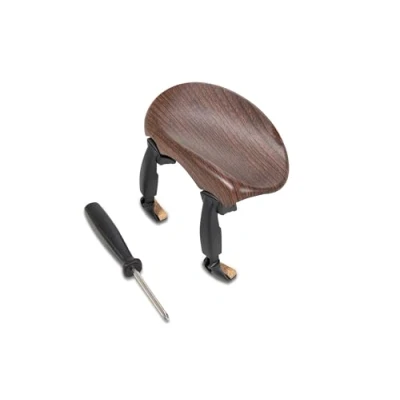 Immagine di Wittner mentoniera Augsburg, centrale Viola, plastica high tech, forma anatomica, altezza e inclinazione selezionabili, con cacciavite, color palissandro, 257131P, Made in Germany
