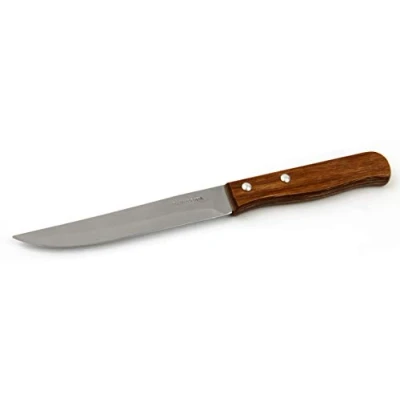 Immagine di Nirosta FACKELMANN Coltello multiuso con lama in acciaio inox affilata manico legno pressato packawood, 22 x 2 cm, 1 pezzo