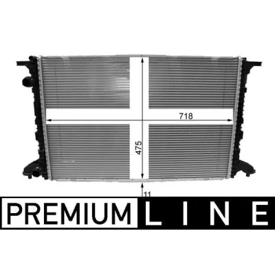 Immagine di MAHLE ORIGINAL CR 2177 000P Radiatore motore 718 475 11 Alette di raffreddamento saldate AUDI: A4 B9 Avant, Allroad
