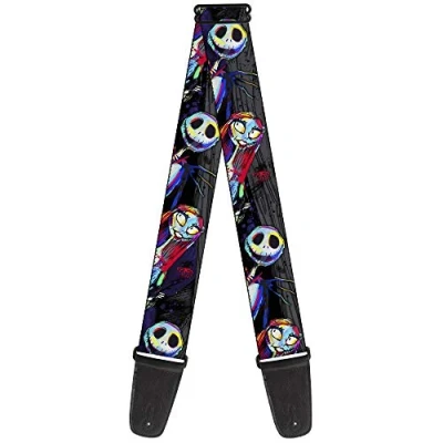 Immagine di Tracolla per chitarra Nightmare Before Christmas Jack Sally Pose Electric Glow 5,1 cm di larghezza