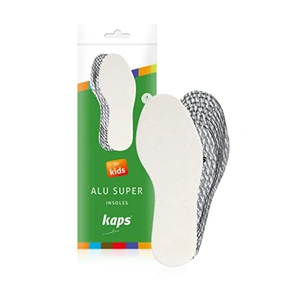 Immagine di Kaps Alu Super Kids, Solette Per Scarpe Invernali Bambini, Isolamento e Calore, Fatte su Misura, Ritagliate Tutte le taglie, Made in Europe, 1 Paio