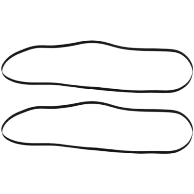 Immagine di Create idea 2 Pezzi Di Cinghia Registrazione In Gomma Nera Per Giradischi Grammofono Cintura Ricambio Fonografo 320mm Lunghezza Piegata 5 Mm Larghezza