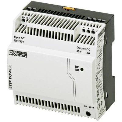 Immagine di Phoenix Contact STEP PS/1AC/48DC/2 Alimentatore per guida DIN 48 V/DC 2 A 96 W Num. uscite:1 x Contenuto 1 pz.