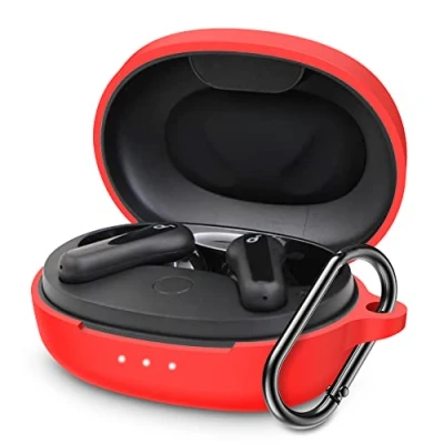 Immagine di FTRONGRT Cover per Auricolare Bluetooth in Silicone Anker Soundcore Life P2 mini Cover, Antiurto, Custodia da Trasporto Compatibile Bluetooth.Rosso