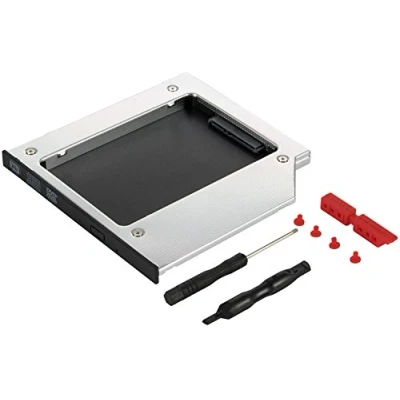 Immagine di POPPSTAR Caddy per SSD HDD disco rigido 2,5&quot; (7 mm, 9,5 mm) Adattatore notebook al posto del lettore DVD/slot CD Sata 3 da mm (per portatile ecc.)