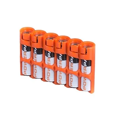 Immagine di PowerPax Contenitore per 6 batterie AAA, colore: Arancione