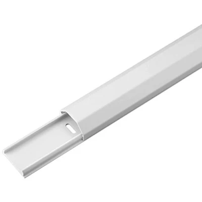 Immagine di Goobay 90727 Canalina di Cablaggio Alluminio 33mm, Lunghezza 1.1m, Bianco
