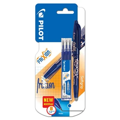 Immagine di Pilot Frixion Ball 3131910536871 Penna a sfera cancellabile, punta larga 1,0 mm + 3 ricariche, colore: Blu