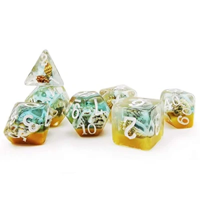 Immagine di Bescon BeachTime dice Set, Novelty RPG 7 Set in Brick Box Packing