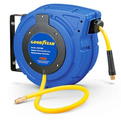 Immagine di Goodyear 27527153g Chiuso Retrattile compressore d&#039;Aria/Acqua avvolgitubo con 3/8 in. x 50 ft. Ibrida Polymer Tubo Flessibile, Max. 300psi