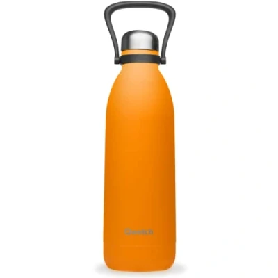Immagine di QWETCH Bottiglia Isotermica Titan Pop Arancione 2L 48h Freddo &amp; 16h Caldo Senza BPA, Impermeabile in acciaio inox con manico di trasporto