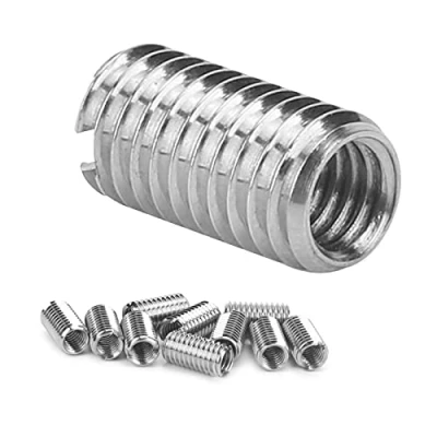 Immagine di 10 Pezzi Inserti Filettati Hardware di Fissaggio Interno M6 * 1.0 Esterno M8 1.25 Lunghezza 15 Mm Maschio Femmina Riduzione Dado Strumento Riparazione in Acciaio Inox