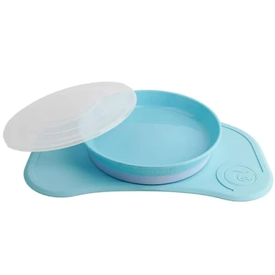 Immagine di TWISTSHAKE Tovaglietta con click e piatto Mini da 6 mesi, blu pastello