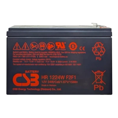 Immagine di Batteria CSB HR 1224 W F2F1 12 V 24 piombo 1,67 V/15 min