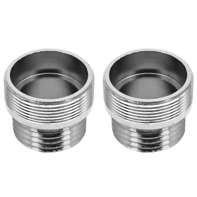 Immagine di Adattatore per rubinetto, 2 pezzi, connettore aeratore, filettatura da 1/2&quot;, in metallo massiccio, depuratore d&#039;acqua (M24 1/2&quot;)