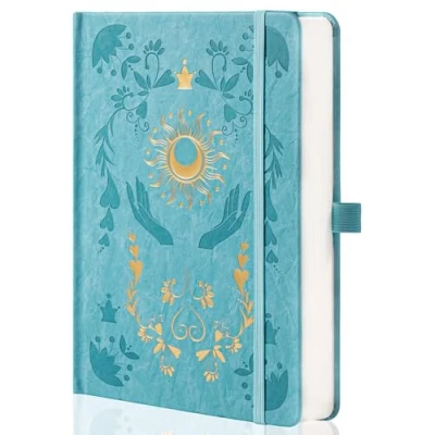 Immagine di MGGAO Taccuino a righe per donne e uomini, diari scrivere, A5, quaderno lavoro, viaggi, scuola, 318 pagine numerate, 14,7 x 21,3 cm