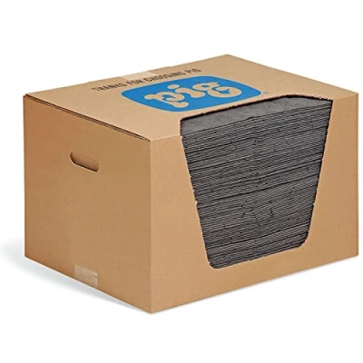 Immagine di New Pig MAT240 Universal Mat, capacità 83.6 l, 51 cm di lunghezza x 38 larghezza, 100 Pad/dispenser, grigio (confezione da 100)