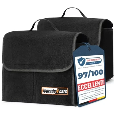 Immagine di Upgrade4cars 2 x Borsa Porta Oggetti Auto da Baule in Feltro Organizer Bagagliaio per Attrezzi &amp; Cura Contenitore Cofano Macchina Accessori Viaggio Utili