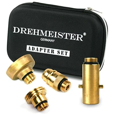 Immagine di Drehmeister Set di adattatori per GPL W21.8 Adattatore Serbatoi con Custodia Tutti Gli Europa Autogas (W21.8)