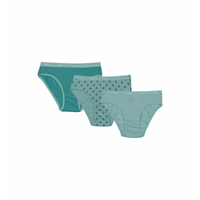 Immagine di DIM Slip Les Pockets in Cotone Morbido e Confortevole Bambina x3, Pois/Verde/Verde Acqua, 14 Anni