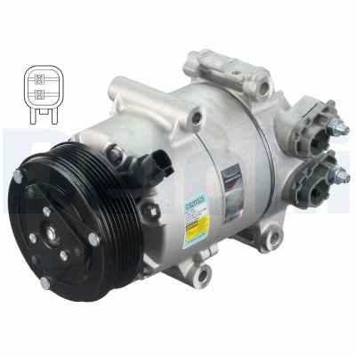 Immagine di DELPHI CS20323 compressore Aria Condizionata Visteon VS16 PAG 46 con olio FORD: FIESTA 6, 6 Van