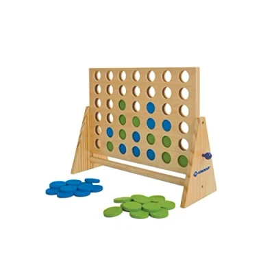 Immagine di Schildkröt, Classico 4 in Fila, Gioco di Abilità e Strategiaper Bambini Adulti, Legno FSC, con 42 Gettoni, 970316, Colore