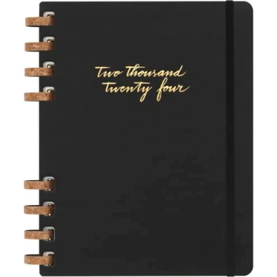 Immagine di Moleskine Agenda Settimanale e Mensile Spirale 12 Mesi 2024, Formato XL 20,4x25,2, Copertina Rigida Chiusura Elastica, Colore Nero
