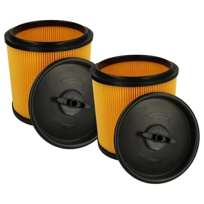 Immagine di vhbw set da 2x filtro a pieghe piatte compatibile con Parkside (Lidl) PNTS 1400 C1, F2, E2, D1 aspirapolvere Cartuccia filtrante