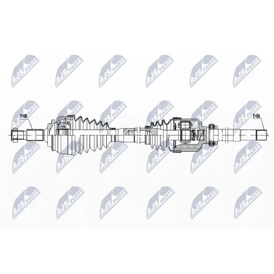 Immagine di NTY NPW PE 097 Albero motore / Semiasse Assale anteriore Dx 933 MC Cambio manuale