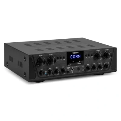 Immagine di versterker met Bluetooth Power Dynamics PV240BT 4 zone radio &amp; mp3 speler 8x 50W Zwart