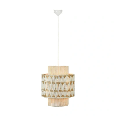 Immagine di Markslöjd Lampada a sospensione Ano, Ø 45 cm, tessuto, beige/marrone