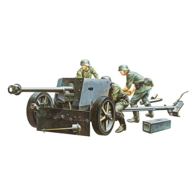 Immagine di Tamiya 300035047 Modellino Camion Tedesco della seconda Guerra Mondiale con Cannone anticarro (3), 7.5 cm, Realizzato in Scala 1:35