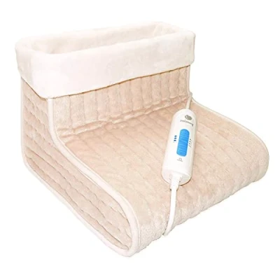 Immagine di Scaldapiedi Riscaldante con Calza Estraibile 27x30x23 cm Potenza di 100 W e 3 Livelli Riscaldamento Scaldotto Elettrico per Piedi Prodotto in Poliestere Pekatherm F55