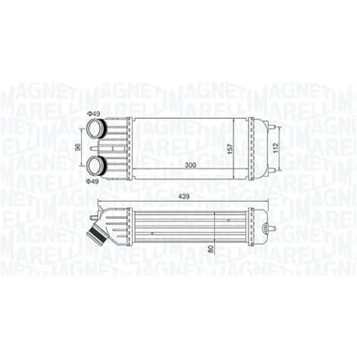 Immagine di MAGNETI MARELLI 351319204250 Intercooler CITROËN: C2 Hatchback, C3 II