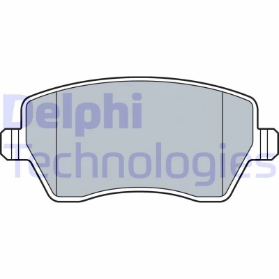 Immagine di DELPHI LP3550 Kit pastiglie freno con segnalatore acustico usura lamierino anticigolío senza accessori NISSAN: MICRA 4, 5, Note II Hatchback
