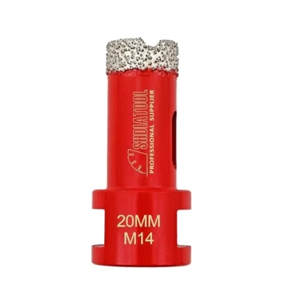 Immagine di SHDIATOOL Red Dry Diamond Drill Core Bit Vacuum Brazed Drilling Porcelain Tile Granite Marble