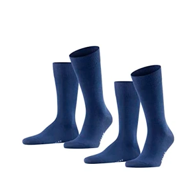 Immagine di Falke Happy 2PACK Everyday Casual Calze, Uomo, Taglia: 39 42, Royal blue