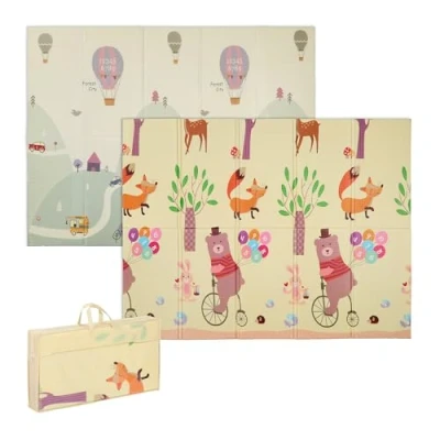 Immagine di Relaxdays Tappeto Gioco per Bambini e Neonati, Tappetino Gattonare, LxP: 200x150 cm, in Gomma XPE Atossica, Colorato, Gommapiuma