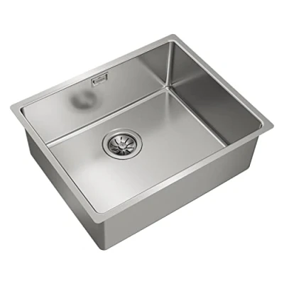 Immagine di Teka 115000005 Lavello da Cucina in Acciaio Inox con Vasca Singola BE Linea RS15 50.40 3½ W/OVF SP 11500005, Grigio