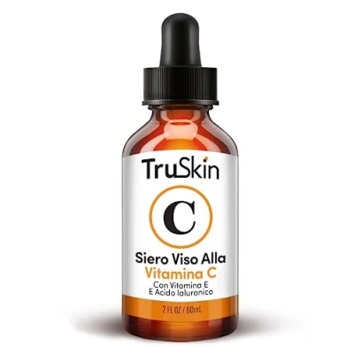 Immagine di TruSkin Vitamin C Serum Siero viso anti età alla vitamina con acido ialuronico, E, aloe illuminante per macchie scure, contorno occhi, linee sottili e rughe, 60 ml