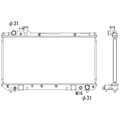 Immagine di NRF 503988 Radiatore motore Alluminio 698 350 26 Alette di raffreddamento saldate TOYOTA: RAV4 I SUV