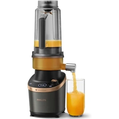 Immagine di Philips Flip&amp;Juice Frullatore ad alta velocità Serie 7000 con modulo spremiagrumi, tecnologia &amp; ProBlend Ultra, app HomeID, Programmi preimpostati, funzione di pulizia rapida (HR3770/10)