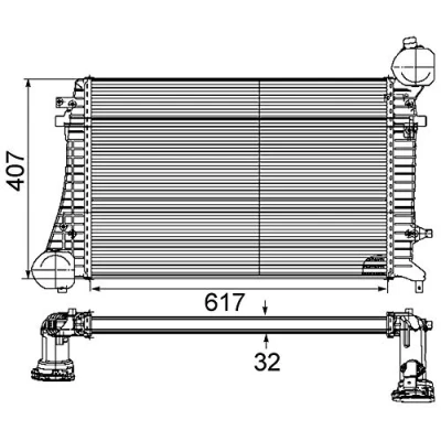 Immagine di MAHLE ORIGINAL CI 164 000P Intercooler VOLKSWAGEN: Passat B6 Sedan, Variant