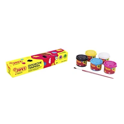 Immagine di Jovi 724898 Nessun Personaggio Tempere Scolastico 35ML, Varie lattine, Colori Assortiti, 7 ml (Confezione da 5), 505