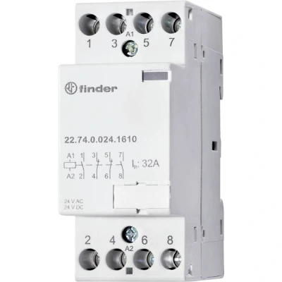 Immagine di Finder 22.74.0.024.1310 Contattore 4 NA 24 V/DC, V/AC 32 A 1 pz.