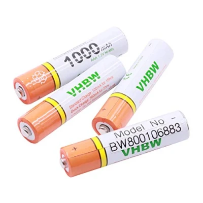 Immagine di vhbw 4 x Batteria AAA, Micro, R3, HR03 1000mAh compatibile con Siemens Gigaset AS285, C300, C590, C595, C610, C610A, C610H, C610 IP, CX610 ISDN