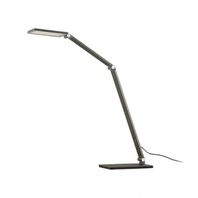 Immagine di lampada da tavolo LED &#039;Mion&#039; dimmerabile (Moderno) colore Grigio, in Alluminio ad es. Studio &amp; Ufficio (1 luce, lampadina inclusa) di Lucande scrivania a